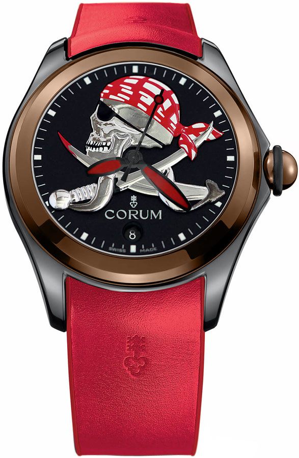 Corum Bubble Watches Mens Black Self winding Automatic 08231093-0376-PIRA Watch