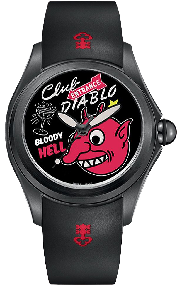 Corum Bubble Watches Mens Black Self winding Automatic 08231098-0371-PO01 Watch
