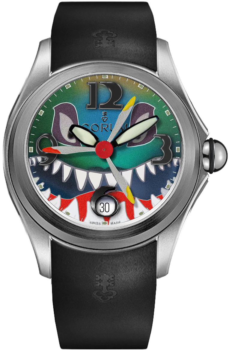 Corum Bubble Watches Mens Green Self winding Automatic 08231020-0371-SHARK Watch