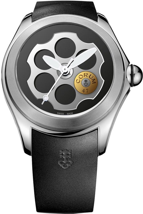 Corum Bubble Watches Mens Black and Silver Self winding Automatic L407-03573 Watch