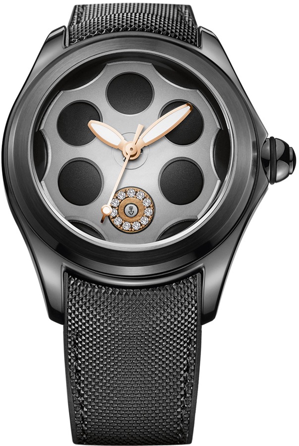 Corum Bubble Watches Mens Black and Silver Self winding Automatic L407-03946 Watch