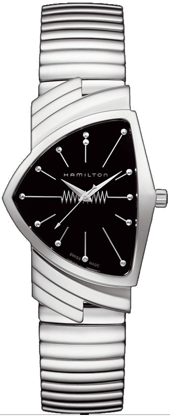 Hamilton American Classic Shaped Watches  Black Battery Operated Quartz H24481131 Watch