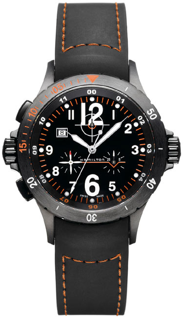 Hamilton Khaki Aviation Watches Mens Black Battery Operated Quartz H74592333 Watch