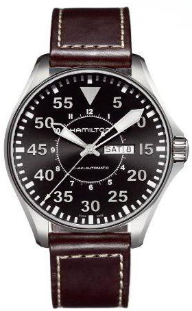 Hamilton Khaki Aviation Watches Mens Black Self winding Automatic H64715535 Watch