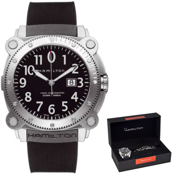 Hamilton Khaki Navy Watches Mens Black Self winding Automatic H78515333 Watch