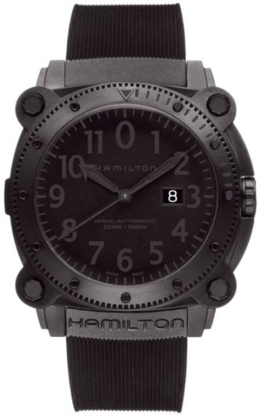 Hamilton Khaki Navy Watches Mens Black Self winding Automatic H78585333 Watch