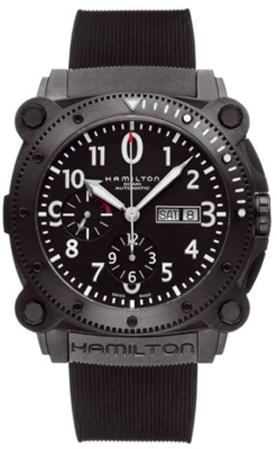 Hamilton Khaki Navy Watches Mens Black Self winding Automatic H78686333 Watch