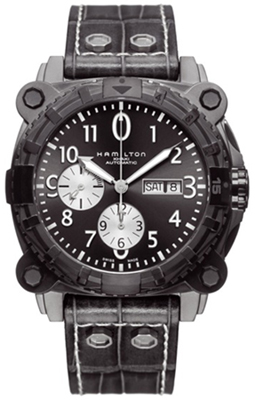 Hamilton Khaki Navy Watches Mens Black Self winding Automatic H78696393 Watch