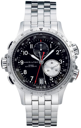 Hamilton Khaki Aviation Watches Mens Black Battery Operated Quartz H77612133 Watch