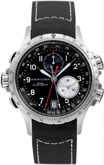 Hamilton Khaki Aviation Watches Mens Black Battery Operated Quartz H77612333 Watch