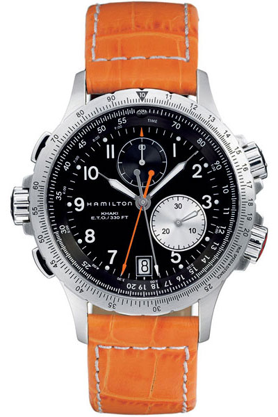 Hamilton Khaki Aviation Watches Mens Black Battery Operated Quartz H77612933 Watch