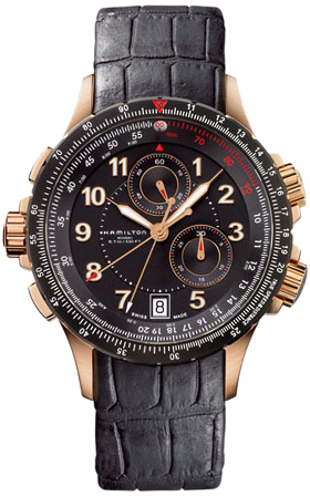 Hamilton Khaki Aviation Watches Mens Black Battery Operated Quartz H77642333 Watch