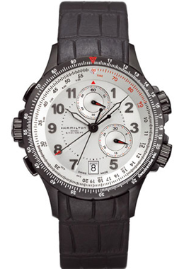 Hamilton Khaki Aviation Watches Mens Black Battery Operated Quartz H77682313 Watch