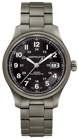 Hamilton Khaki Field Watches Mens Black Self winding Automatic H70565133 Watch