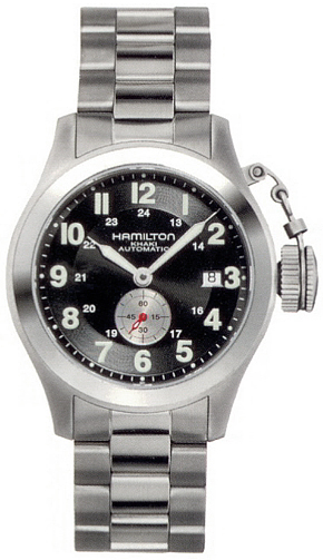 Hamilton Khaki Navy Watches Mens Black Self winding Automatic H77415133 Watch