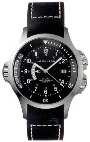 Hamilton Khaki Navy Watches Mens Black Self winding Automatic H77615333 Watch