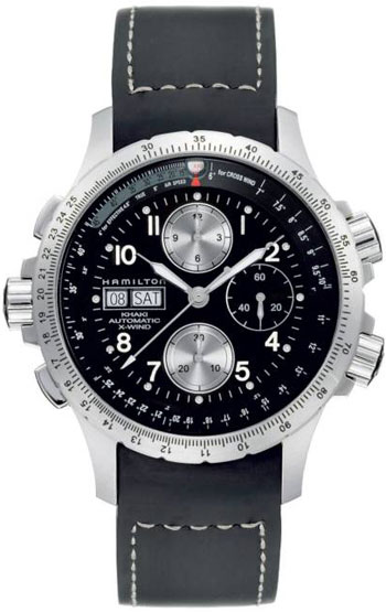 Hamilton Khaki Aviation Watches Mens Black Battery Operated Quartz H77616333 Watch