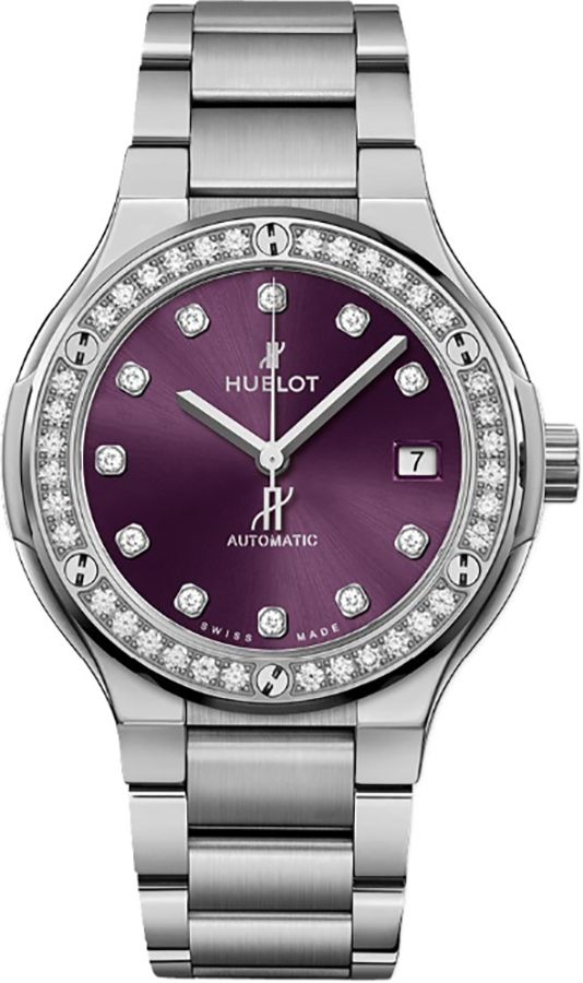 Hublot Classic Fusion Watches Ladies Purple Self Winding Automatic 568NX897VNX1204 Watch