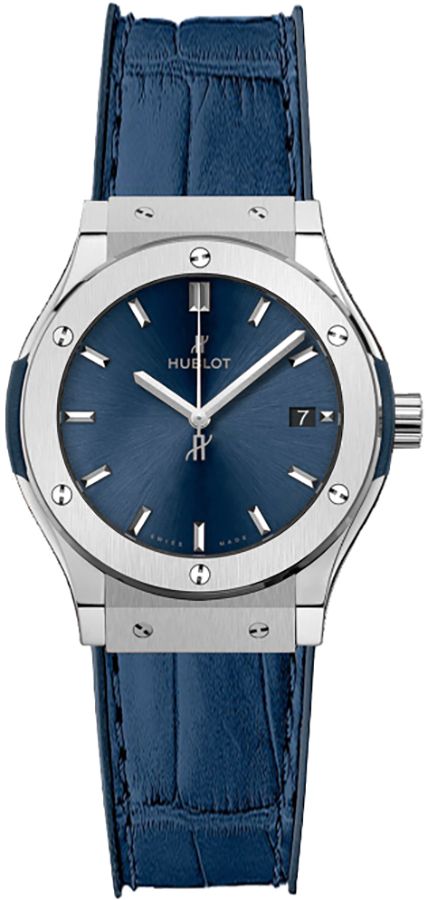 Hublot Classic Fusion Watches Ladies Blue Battery Operated Quartz 581NX7170LR Watch
