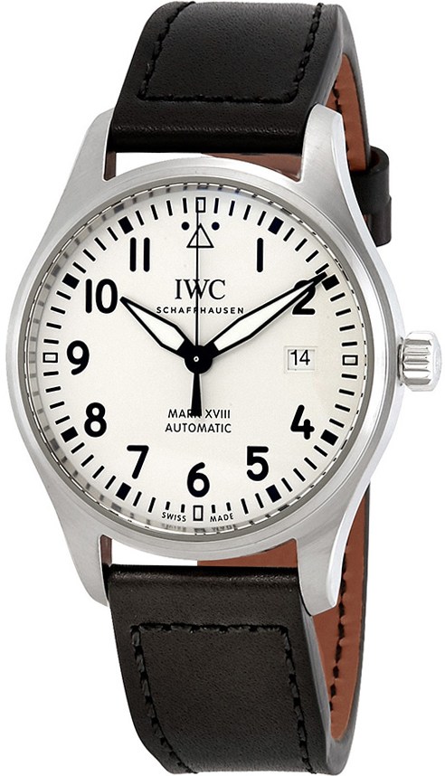 IWC Pilots Watches Mens Silver Self winding Automatic IW327012 Watch