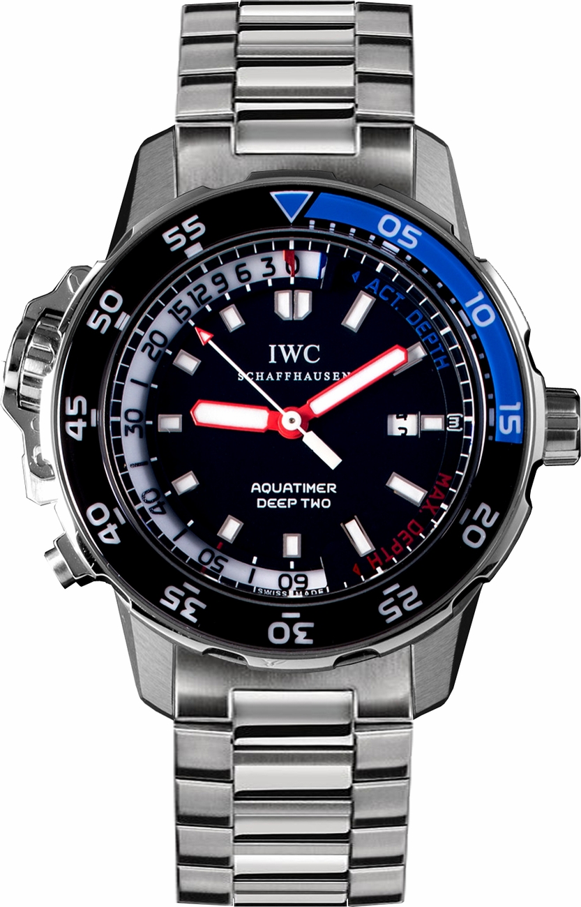 IWC Aquatimer Watches Mens Black Self winding Automatic IW354701 Watch