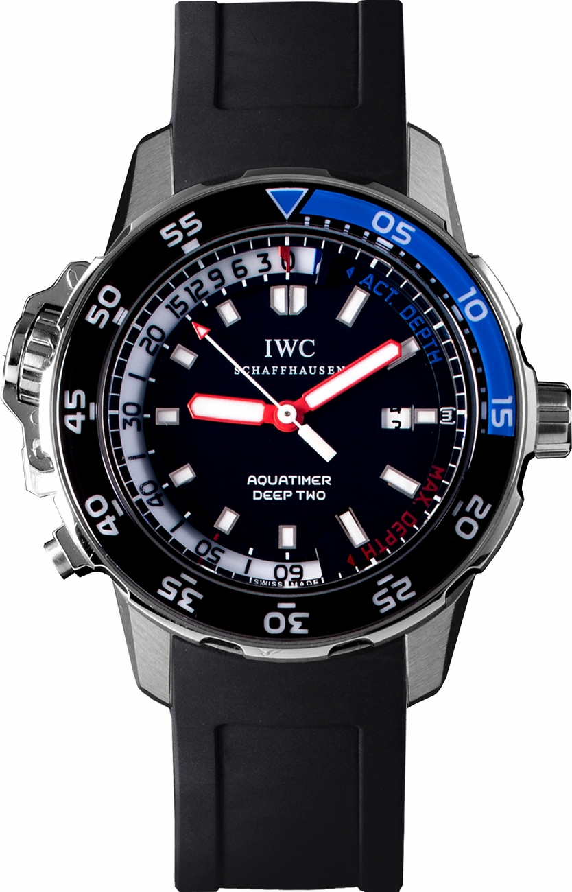 IWC Aquatimer Watches Mens Black Self winding Automatic IW354702 Watch