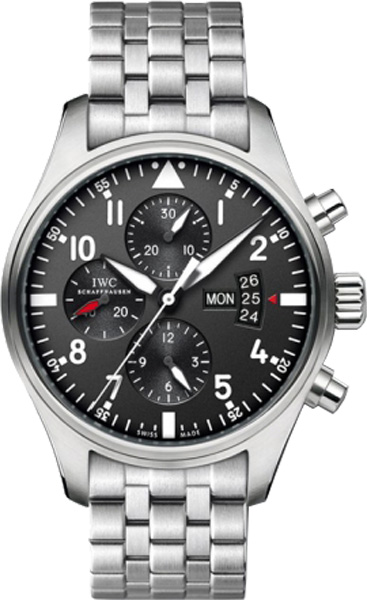 IWC Pilots Watches Mens Black Self winding Automatic IW377704 Watch