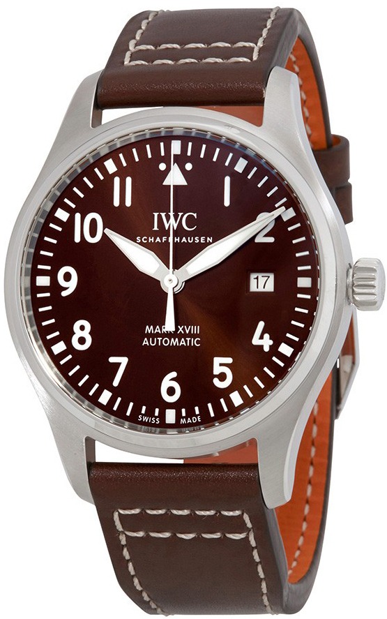IWC Pilots Watches Mens Brown Self winding Automatic IW327003 Watch