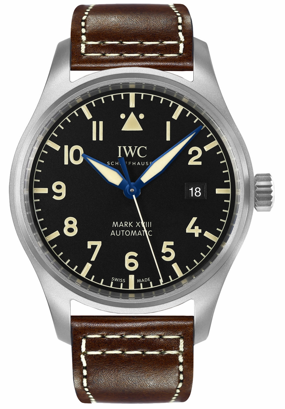 IWC Pilots Watches Mens Black Self winding Automatic IW327006 Watch