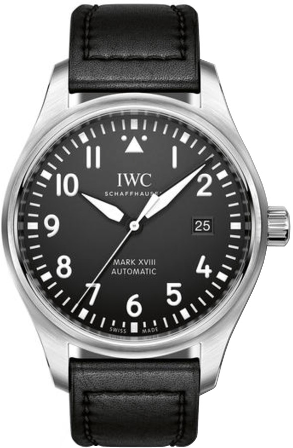 IWC Pilots Watches Mens Matte Black Self Winding Automatic IW327001 Watch
