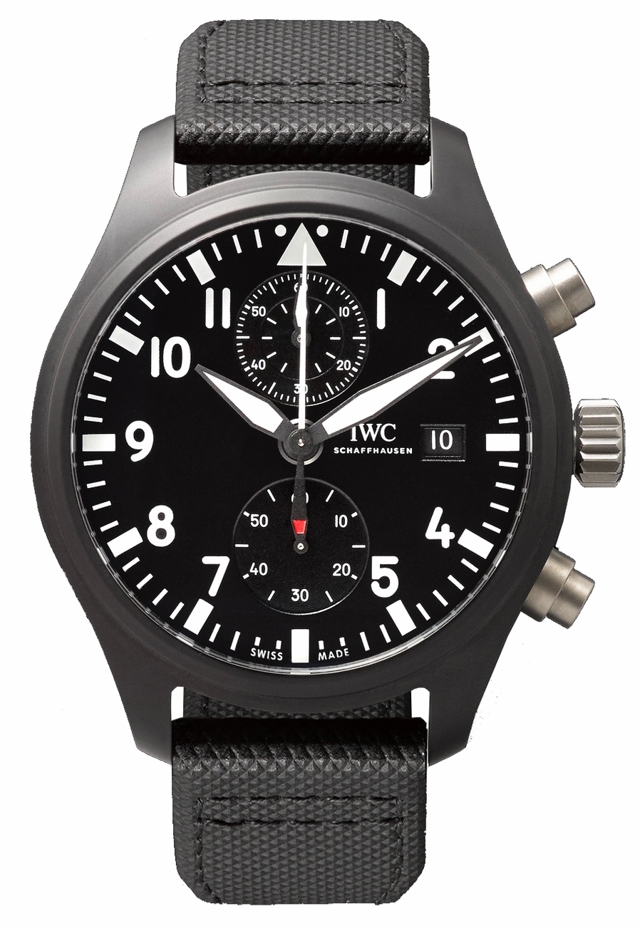 IWC Pilots Watches Mens Black Self winding Automatic IW389001 Watch