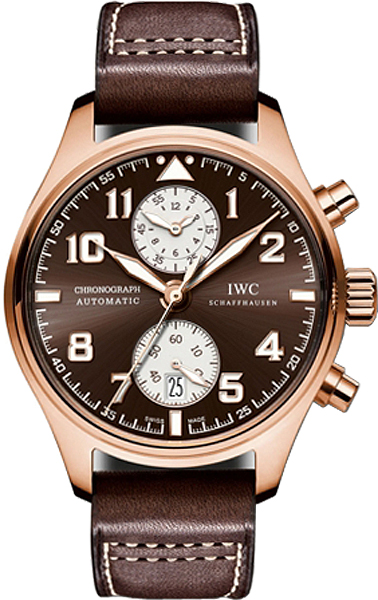 IWC Pilots Watches Mens Brown Self winding Automatic IW387805 Watch