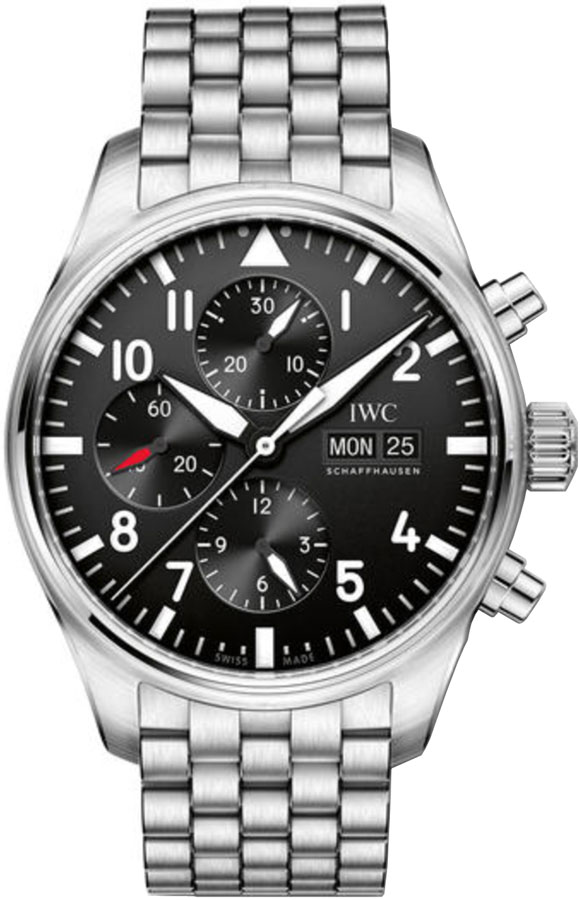 IWC Pilots Watches Mens Black Self winding Automatic IW377710 Watch