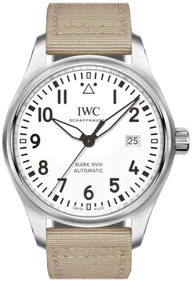 IWC Pilots Watches Mens Silver Self Winding Automatic IW327017 Watch