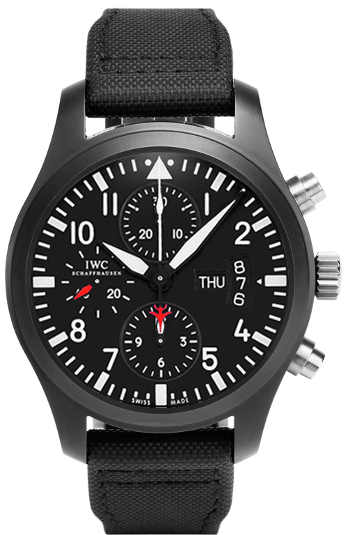 IWC Pilots Watches Mens Black Self winding Automatic IW378901 Watch