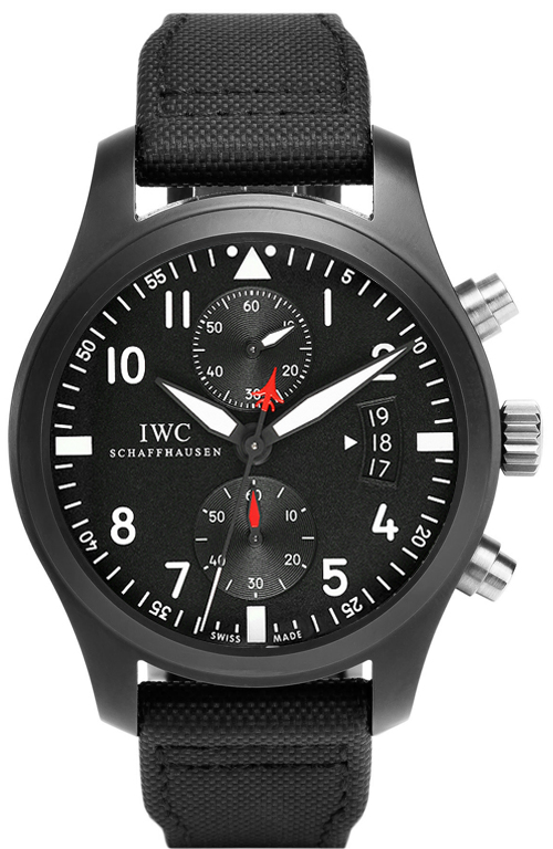 IWC Pilots Watches Mens Black Self winding Automatic IW388001 Watch