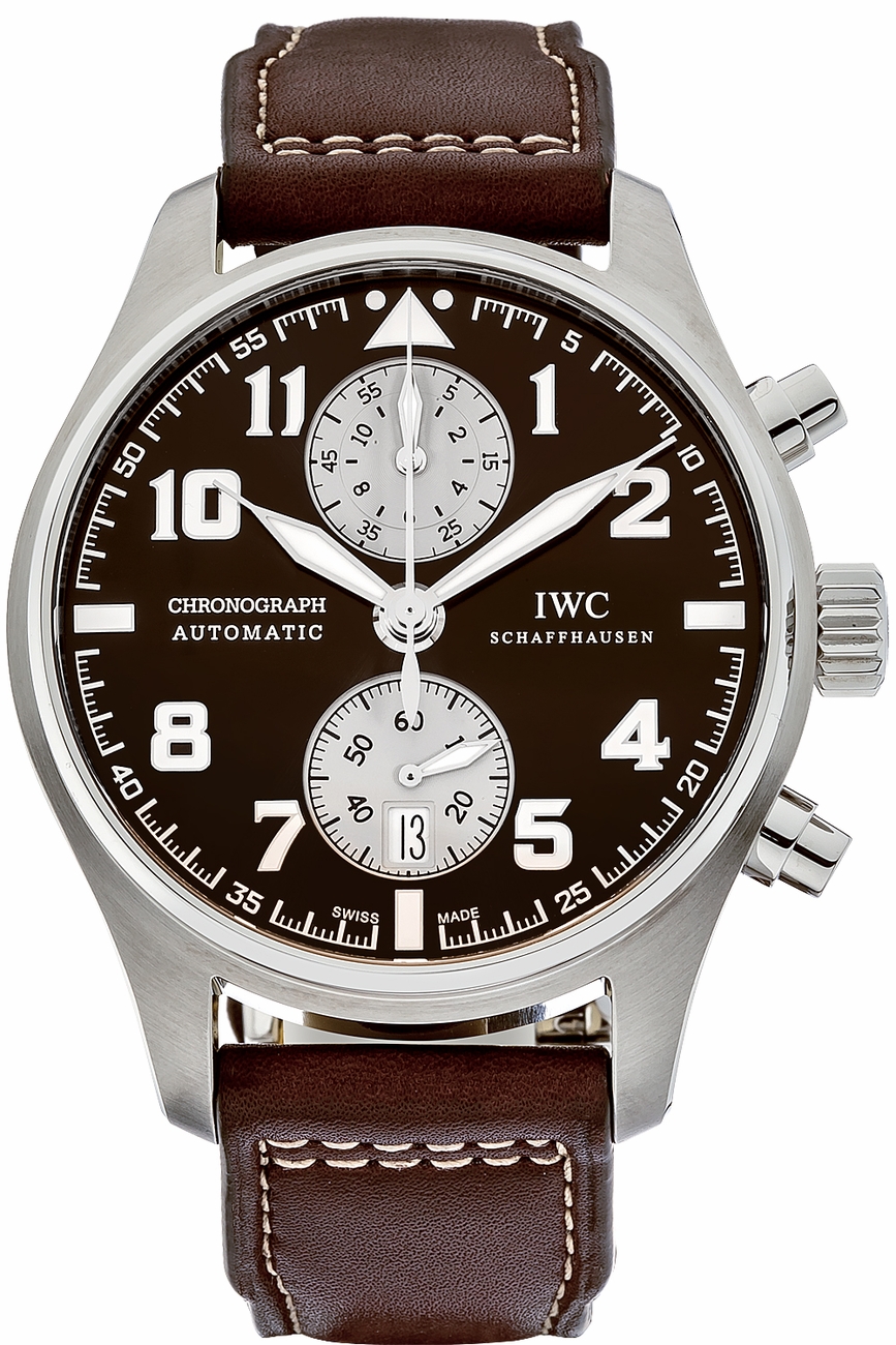 IWC Pilots Watches Mens Brown Self winding Automatic IW387806 Watch