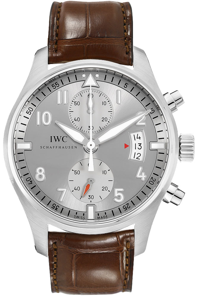 IWC Pilots Watches Mens Silver Self Winding Automatic IW387809 Watch