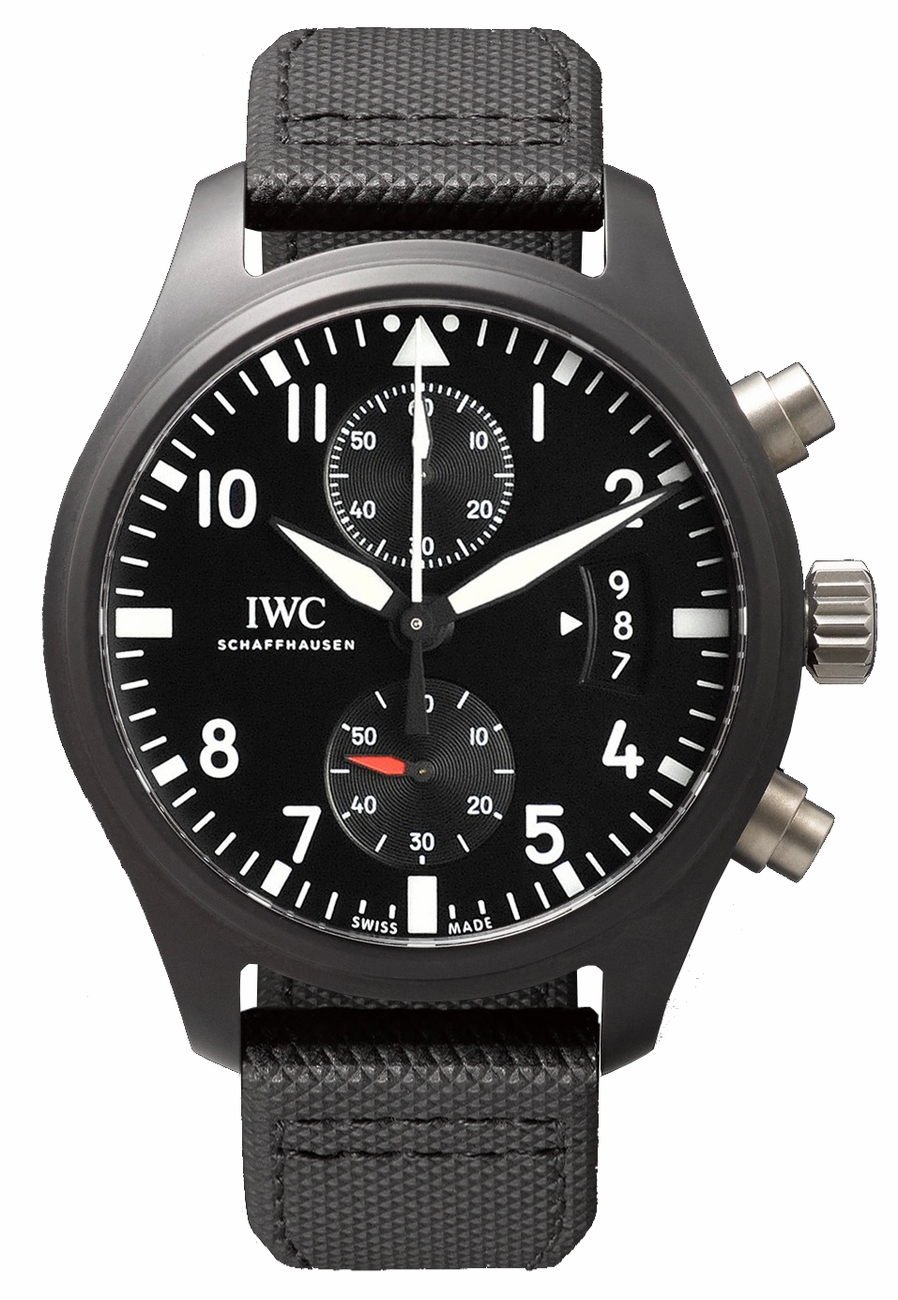 IWC Pilots Watches Mens Black Self winding Automatic IW388007 Watch