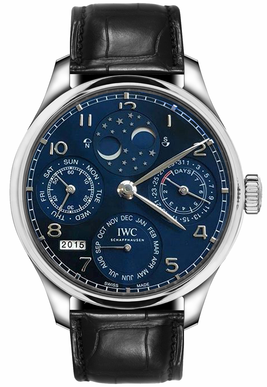 IWC Portugieser Watches Mens Midnight Blue Self winding Automatic IW503401 Watch