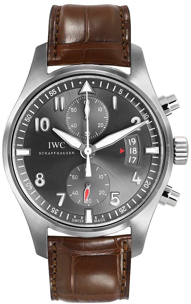 IWC Pilots Watches Mens Grey Self winding Automatic IW387802 Watch
