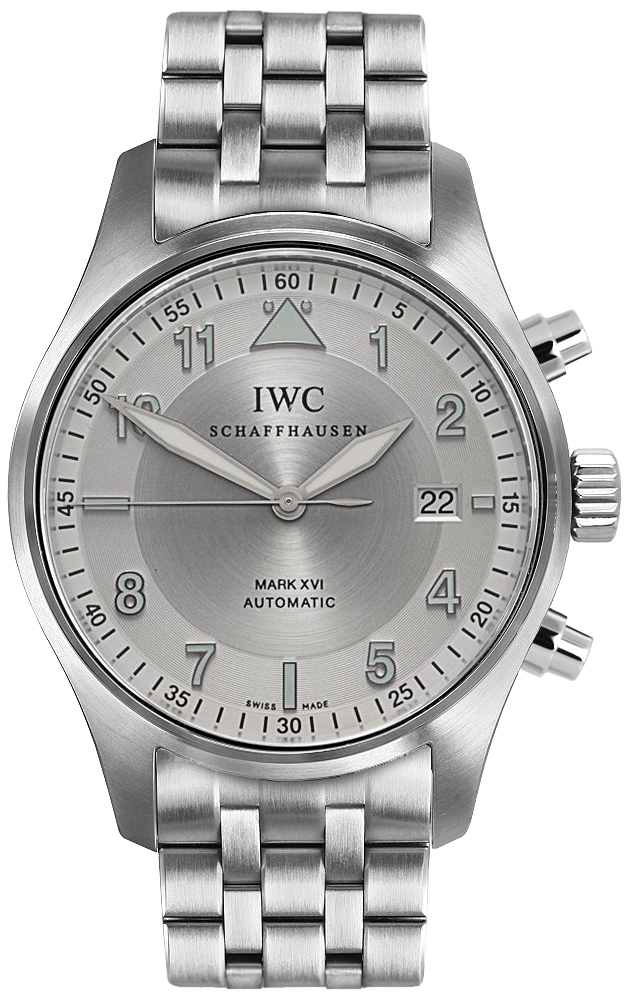 IWC Pilots Watches Mens Silver Self winding Automatic IW325505 Watch