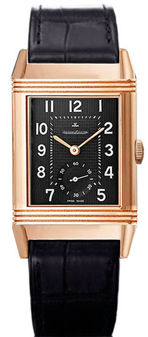 Jaeger LeCoultre Reverso Watches Mens Black Manual Winding Q3732470 Watch