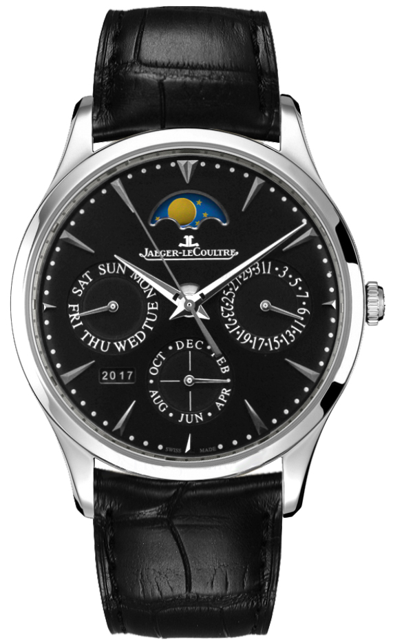 Jaeger LeCoultre Master Watches Mens Black Self winding Automatic Q1308470 Watch