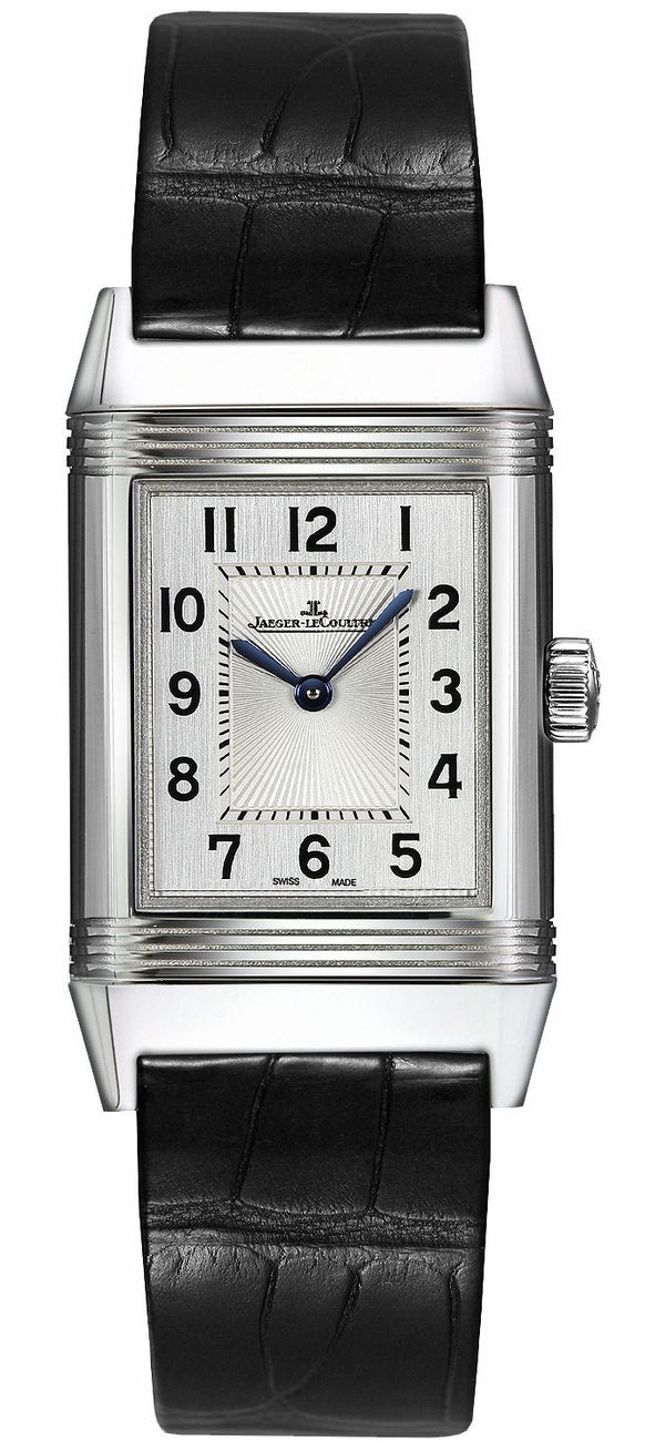 Jaeger LeCoultre Reverso Watches Ladies SunrayBrushed Guilloche Silver Manual Winding 2548520 Watch