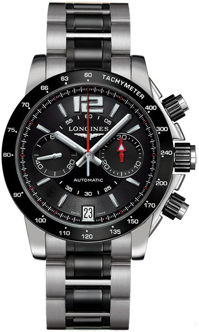 Longines Admiral Watches Mens Black Self winding Automatic L36674567 Watch