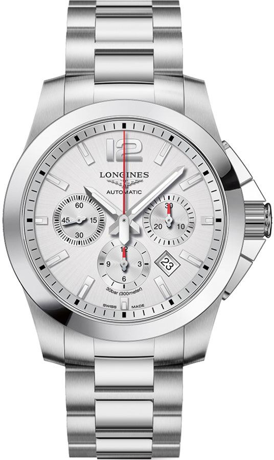 Longines Conquest Watches Mens Silver Self winding Automatic L38014766 Watch