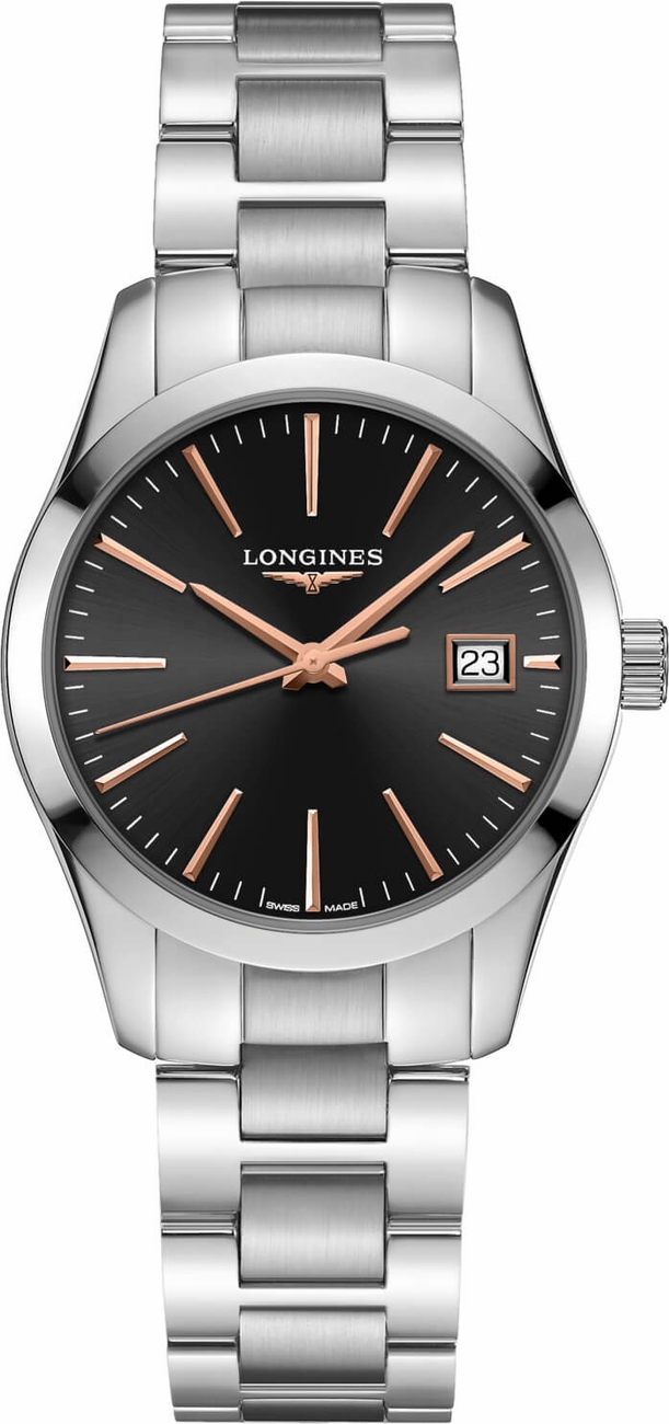 Longines Conquest Classic Watches Ladies Black Battery Operated Quartz L23864526 Watch