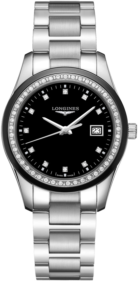Longines Conquest Classic Watches Ladies Black Battery Operated Quartz L23870576 Watch