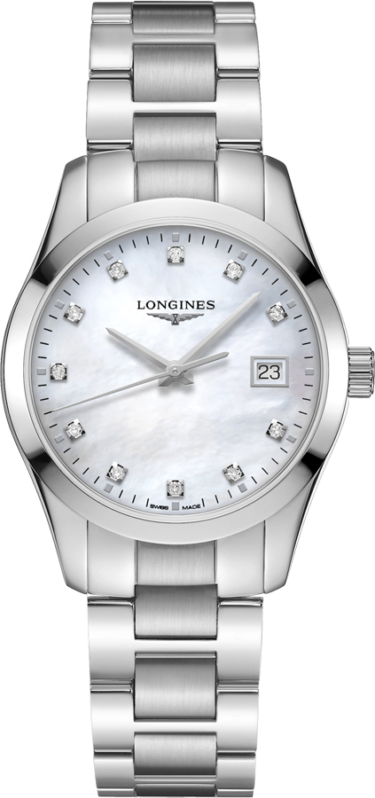 Longines Conquest Classic Watches Ladies White Mother of Pearl Battery Operated Quartz L23864876 Watch